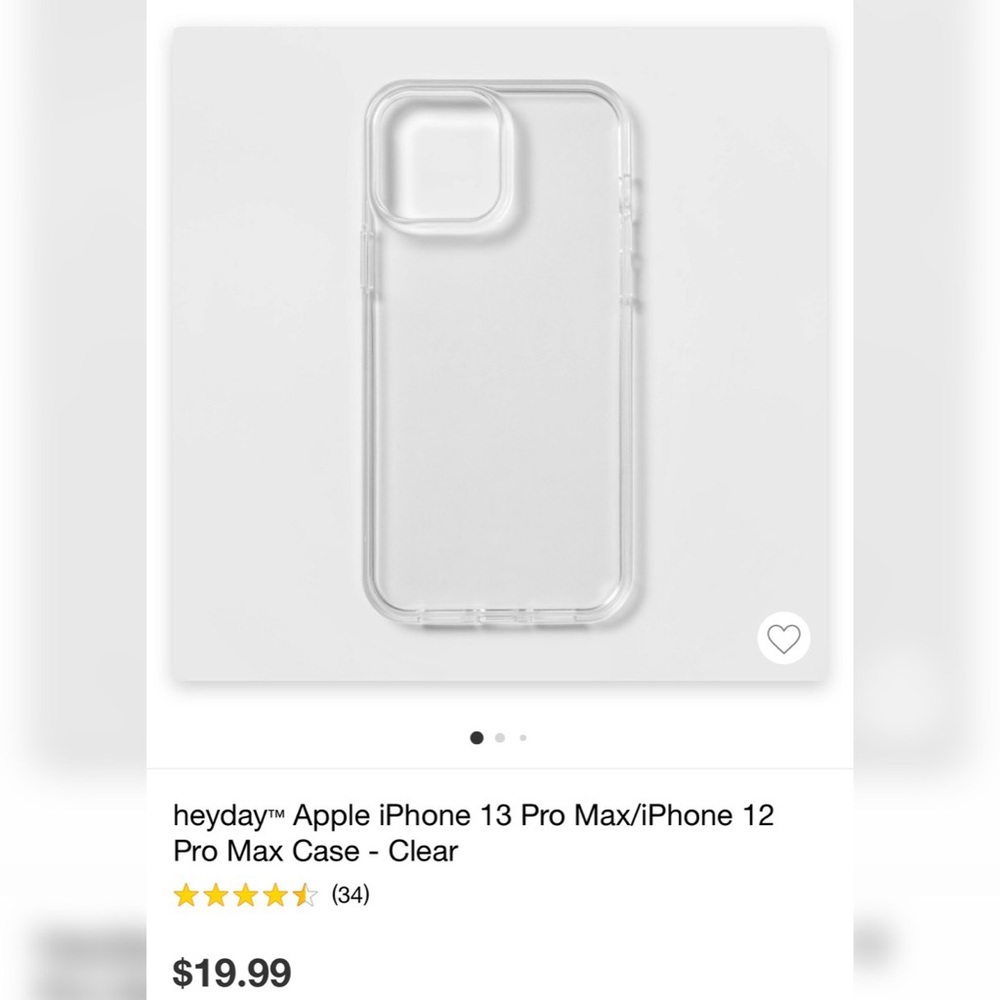heyday Apple iPhone 12 Pro Max Clear Case